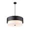 Z-Lite Counterpoint Chandelier, 5-Light, 24 In.W x 10.5 In.H, Matte Black/White 495P24-MB - alternate 4